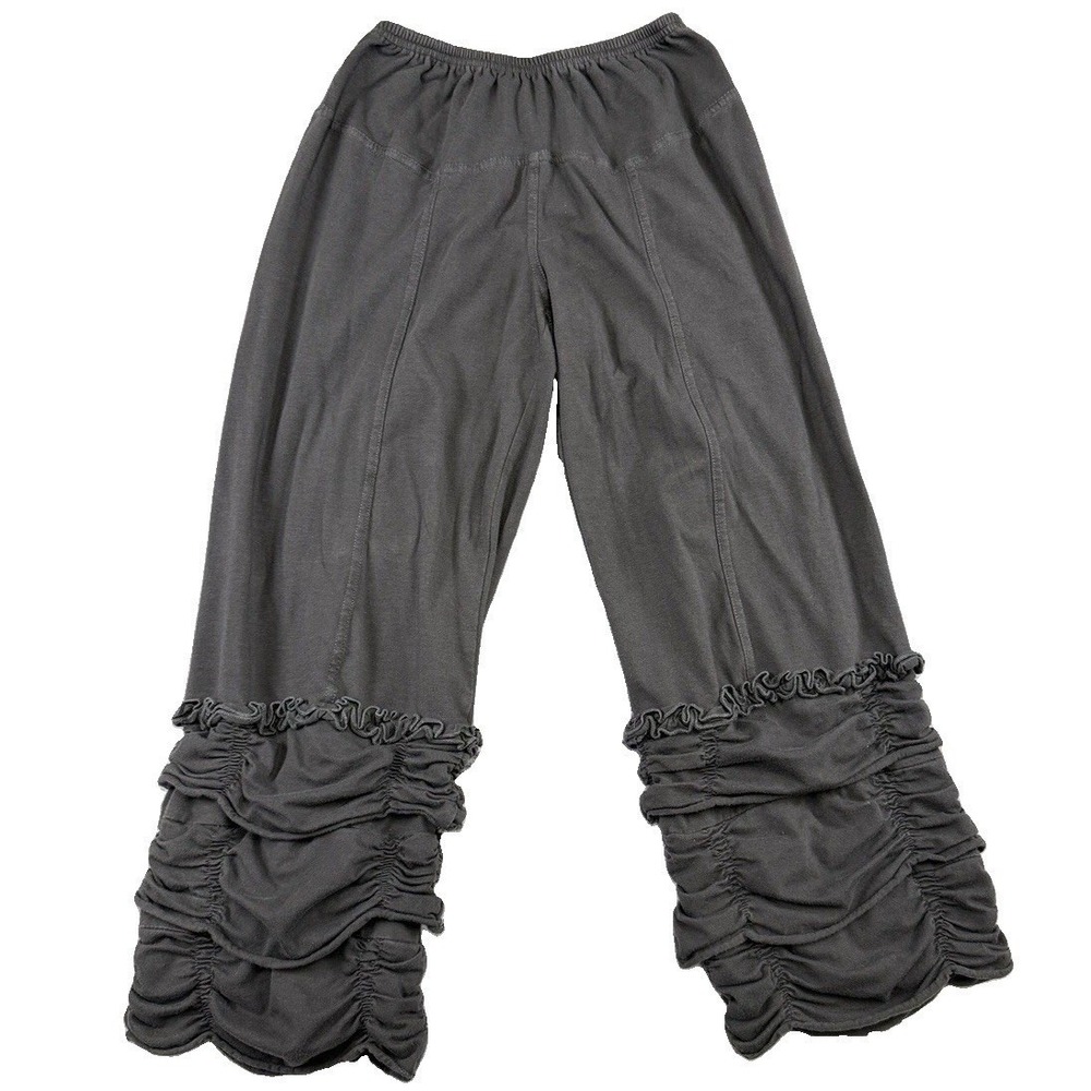 Avatar Gray Cotton Spandex Festival Pants Sz Sm Boho Lagenlook Hippie 60's